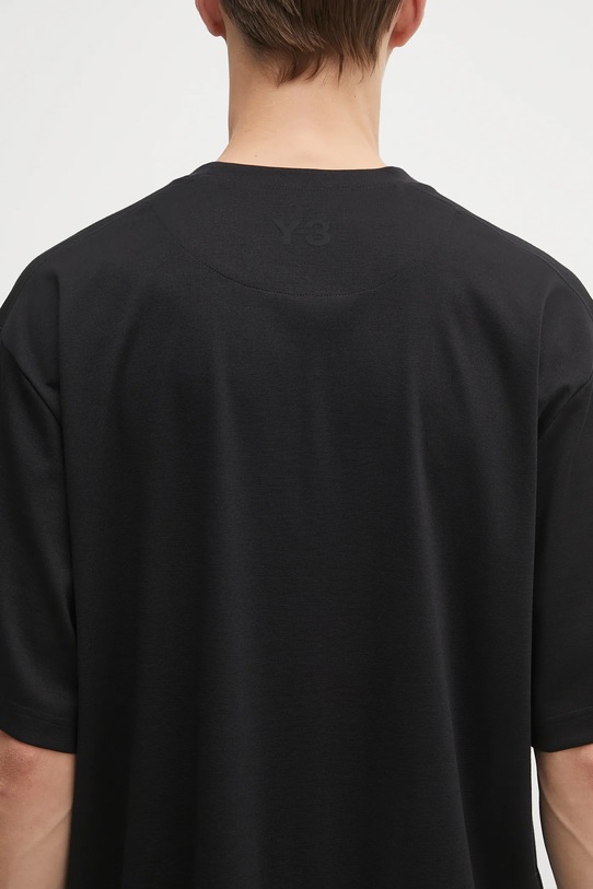 Y-3 maglieta con aggiunta di lana Premium Short Sleeve nero JX7279
