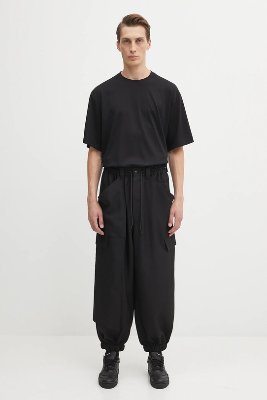 Y-3 maglieta con aggiunta di lana Premium Short Sleeve JX7279 nero