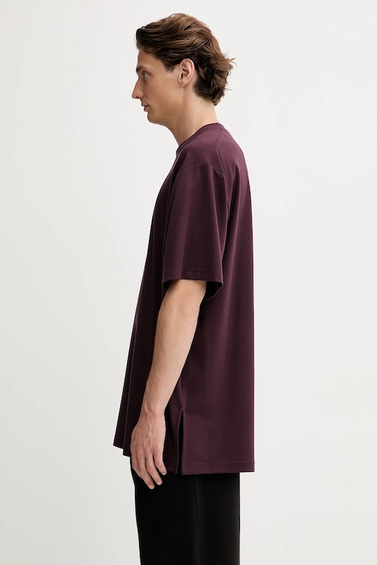 Majica s vunom Y-3 Premium Short Sleeve JY8162 bordo AW25