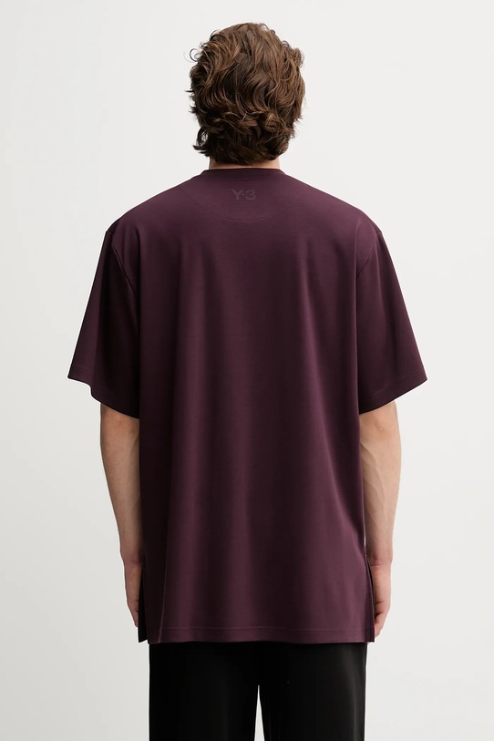 Clothing Y-3 wool t-shirt Premium Short Sleeve JY8162 maroon