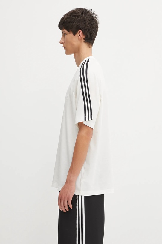 Y-3 t-shirt z wełną Wire JY8187 beżowy AW25