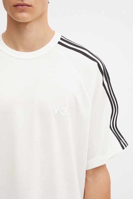Y-3 t-shirt z wełną Wire JY8187 beżowy