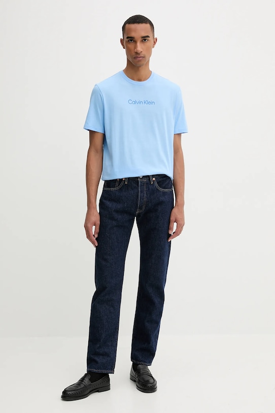 Calvin Klein t-shirt bawełniany LV04LD230G niebieski AW25