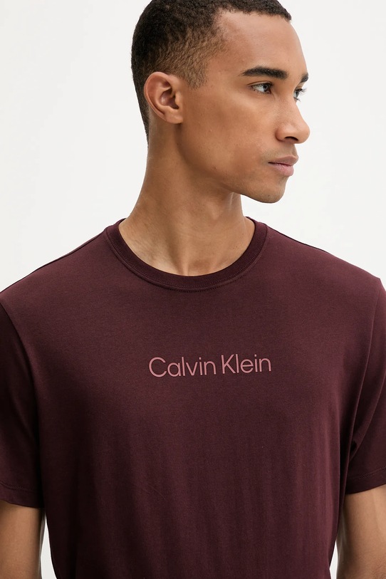 Pamučna majica Calvin Klein bordo LV04LD230G