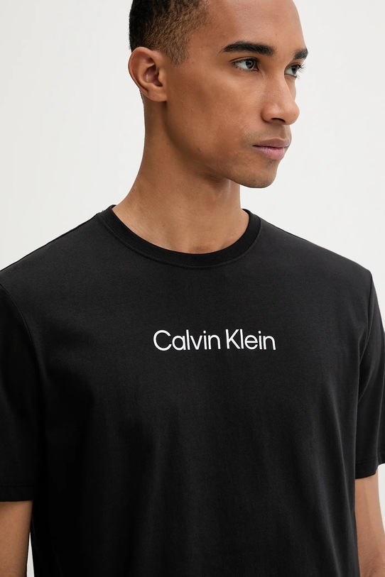 Bombažna kratka majica Calvin Klein črna LV04LD230G