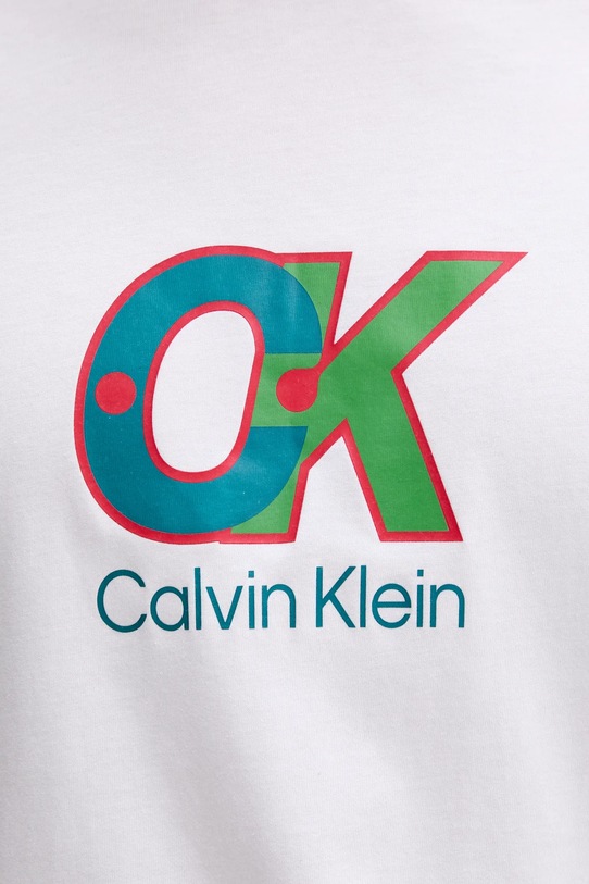 Calvin Klein t-shirt bawełniany LV04RD821G biały