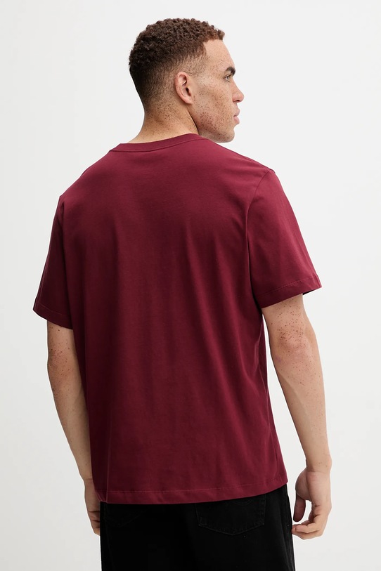 Odzież Calvin Klein t-shirt bawełniany LV04RD822G bordowy