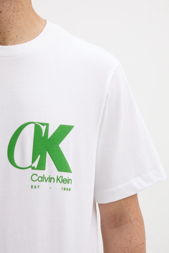 Хлопковая футболка Calvin Klein LV04RD823G белый