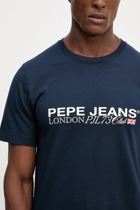 Bavlněné tričko Pepe Jeans PM5010104 námořnická modř