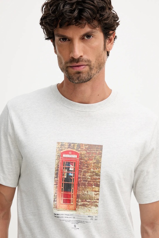 Хлопковая футболка Pepe Jeans серый PM5010102
