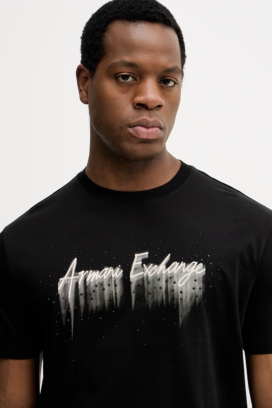 Бавовняна футболка Armani Exchange чорний XM001462.AF10364