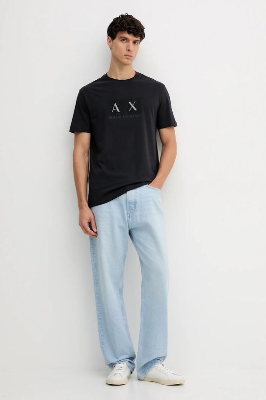 Armani Exchange t-shirt bawełniany XM001463.AF10356 granatowy AW25
