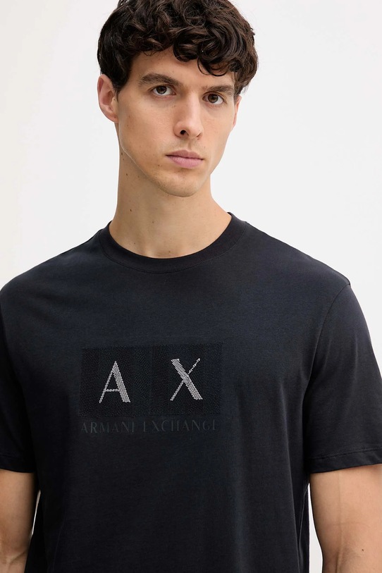 Armani Exchange t-shirt bawełniany granatowy XM001463.AF10356