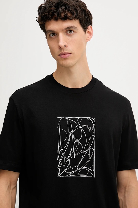 Armani Exchange t-shirt bawełniany czarny XM001468.AF10362