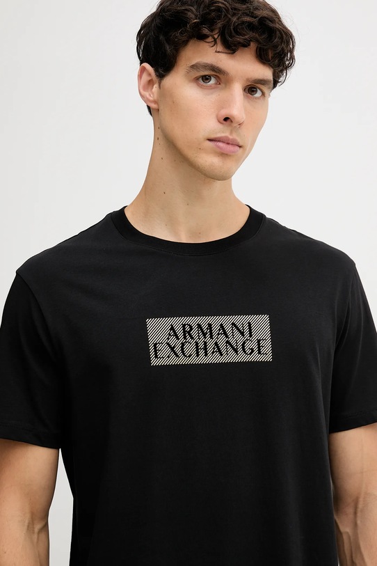 Armani Exchange t-shirt bawełniany czarny XM001911.AF10356