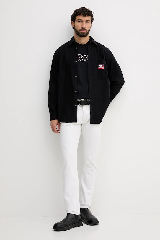 Armani Exchange t-shirt bawełniany XM001912.AF10362 granatowy AW25