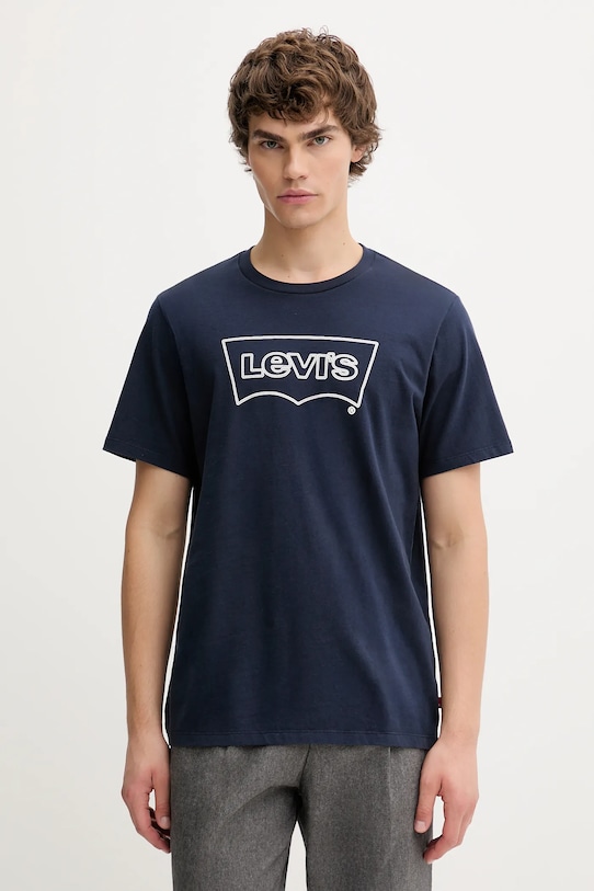 Levi's t-shirt bawełniany nadruk niebieski 22491.1793