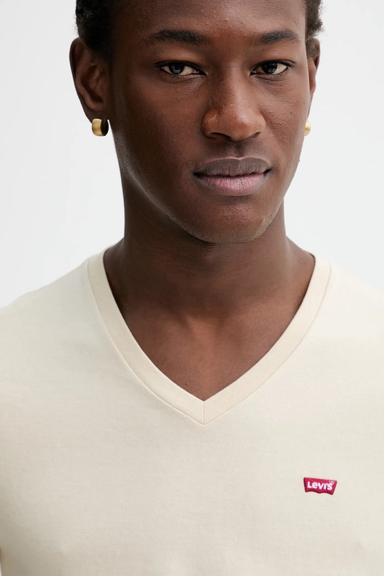 Levi's t-shirt bawełniany beżowy 85641.0044