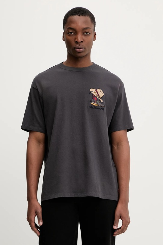Levi's t-shirt bawełniany aplikacja szary 87373.0360
