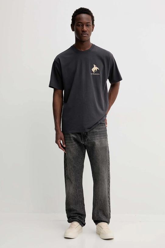 Levi's t-shirt bawełniany 87373.0373 szary AW25