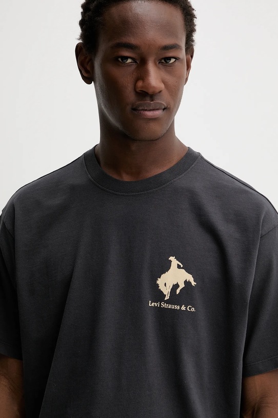 Levi's t-shirt bawełniany szary 87373.0373