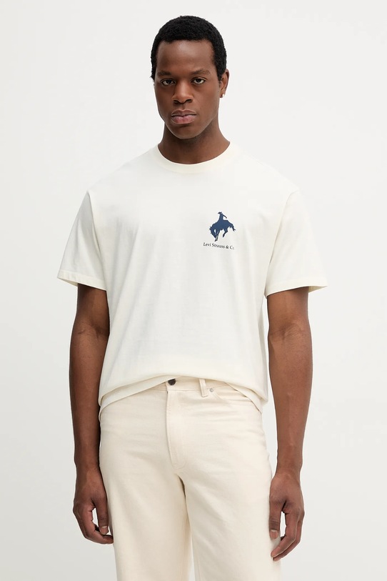Odzież Levi's t-shirt bawełniany 87373.0374 beżowy