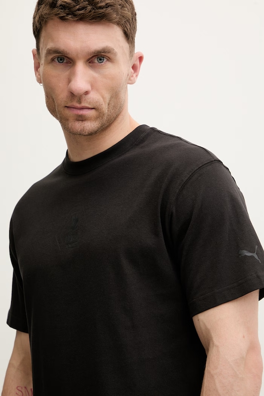 Puma t-shirt bawełniany PUMA x SKEPTA czarny 633771