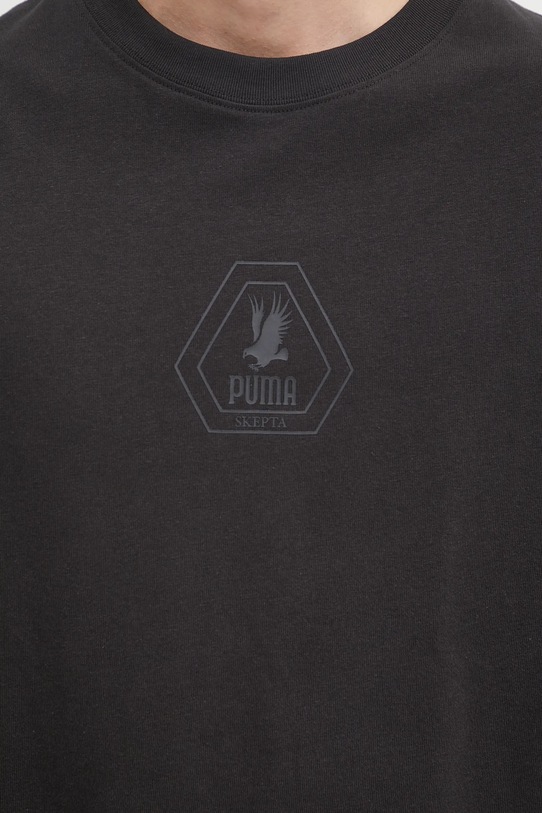 Puma t-shirt bawełniany PUMA x SKEPTA czarny 633771