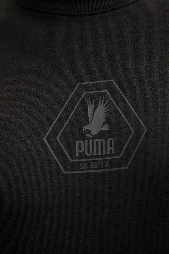 Puma t-shirt bawełniany PUMA x SKEPTA 633771 czarny