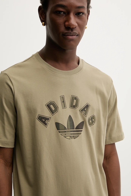 adidas Originals t-shirt bawełniany Trefoil zielony JV7753