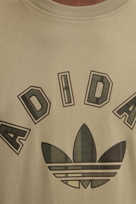 adidas Originals t-shirt bawełniany Trefoil JV7753 zielony