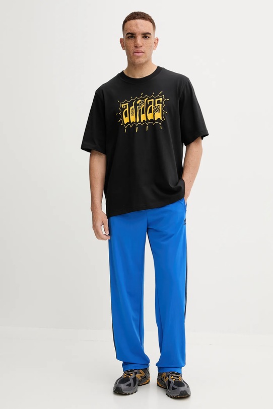 adidas Originals t-shirt bawełniany Distressed Oversized Te JW0208 czarny AW25