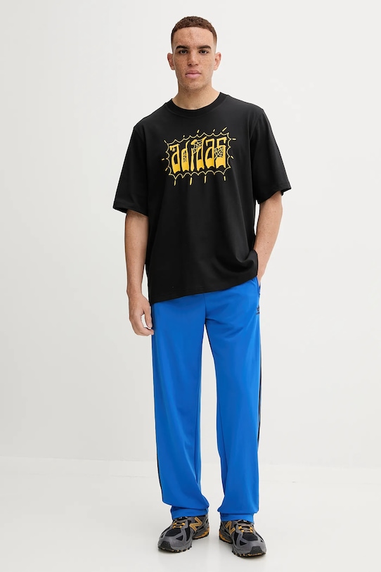 adidas Originals tricou din bumbac Distressed Oversized Te JW0208 negru AW25