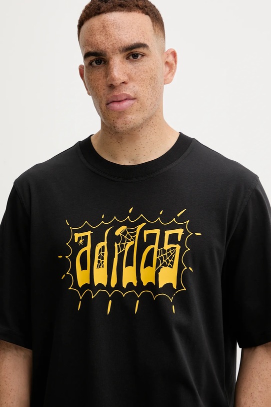 adidas Originals t-shirt bawełniany Distressed Oversized Te czarny JW0208