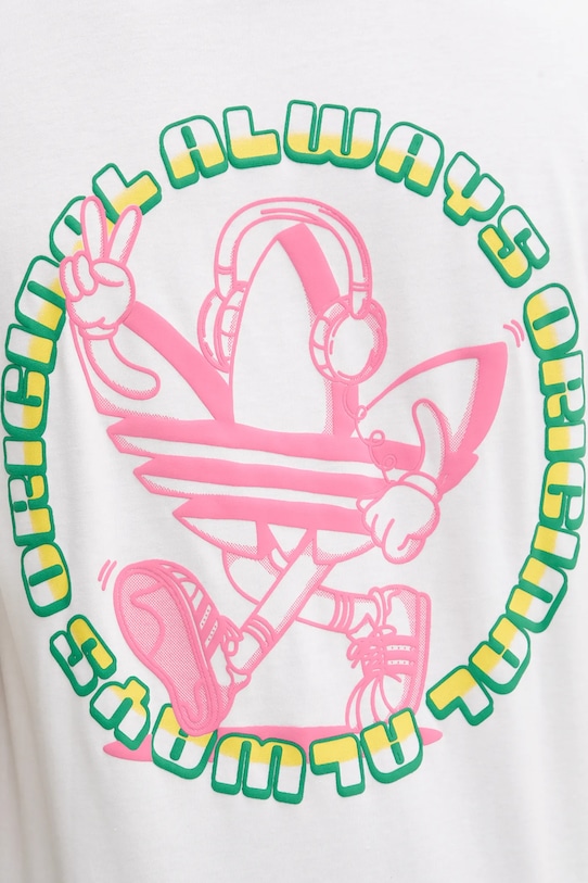 Βαμβακερό μπλουζάκι adidas Originals Trefoil Series Loose Tee JW3015 λευκό