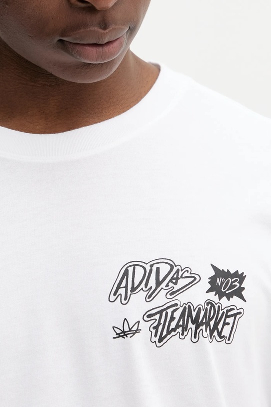 adidas Originals tricou din bumbac Graphic LO TS alb JW3018