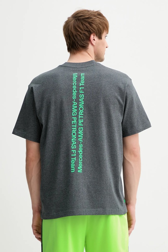 adidas tricou din bumbac x Mercedes melanj gri JX8775