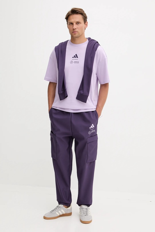 adidas t-shirt x Mercedes fioletowy JX8811