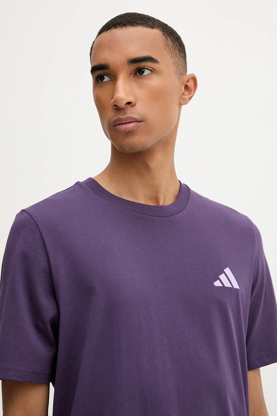 Хлопковая футболка adidas x Mercedes фиолетовой JX8814