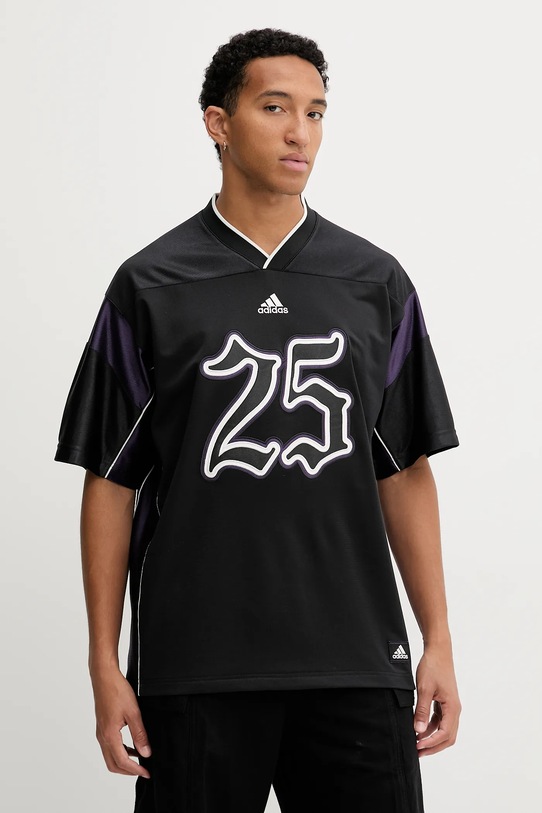 Μπλουζάκι adidas Originals FTB JRSY απλικέ μαύρο JY2763