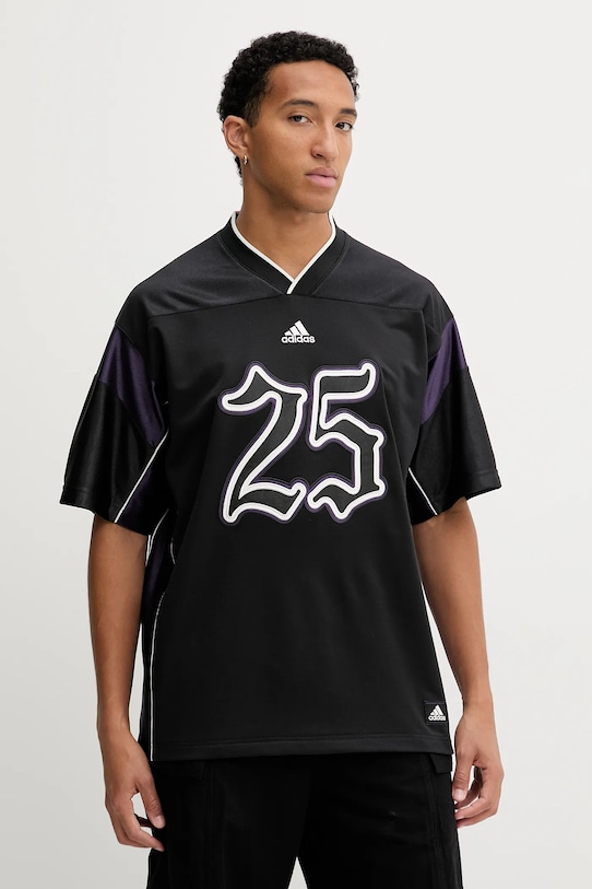 Μπλουζάκι adidas Originals FTB JRSY απλικέ μαύρο JY2763