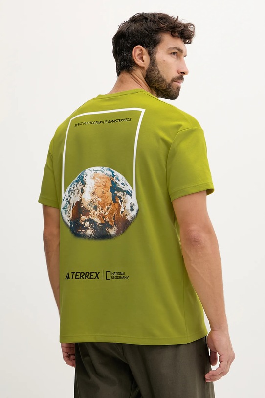 Športna kratka majica adidas TERREX Potisk zelena KC2351