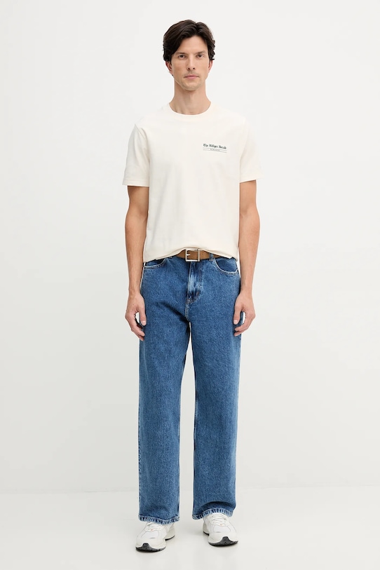 Хлопковая футболка Tommy Hilfiger MW0MW40008 бежевый AW25