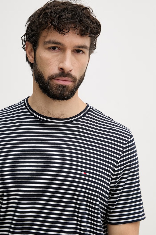 Tommy Hilfiger T-shirt ανδρικό βαμβακερό σκούρο μπλε MW0MW40923