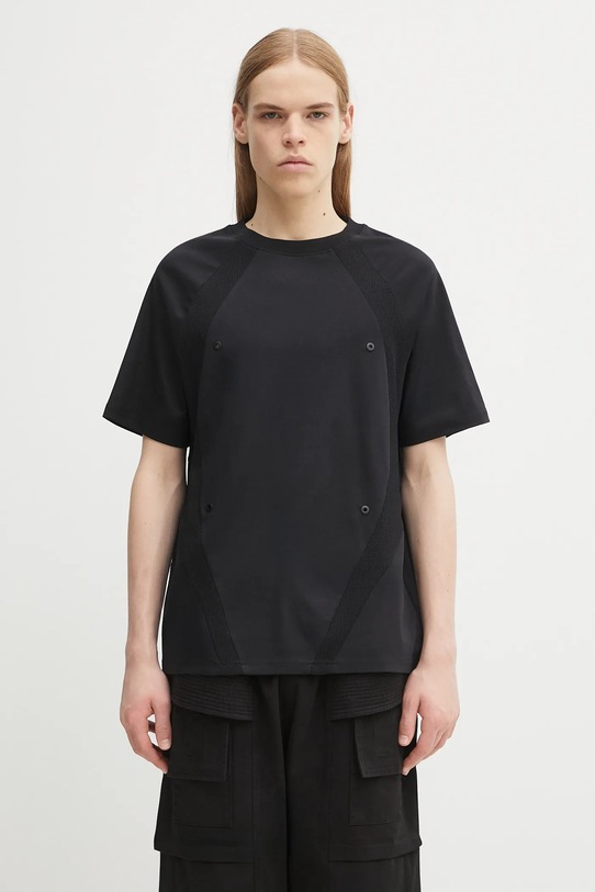 Heliot Emil t-shirt bawełniany gładkie czarny PREAW25.M.09.140.BLK01