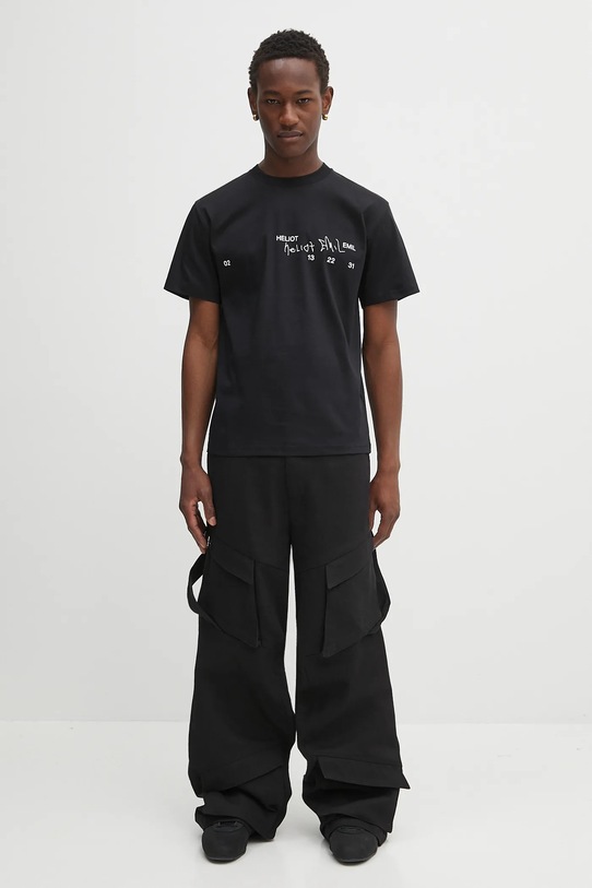 Heliot Emil t-shirt bawełniany czarny PREAW25.M.09.141.BLK01