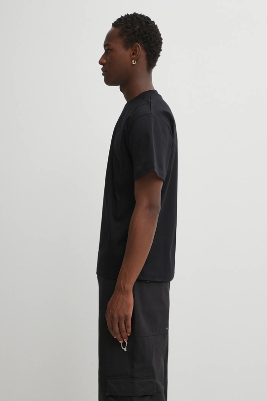 Heliot Emil t-shirt bawełniany PREAW25.M.09.139.BLK01 czarny AW25