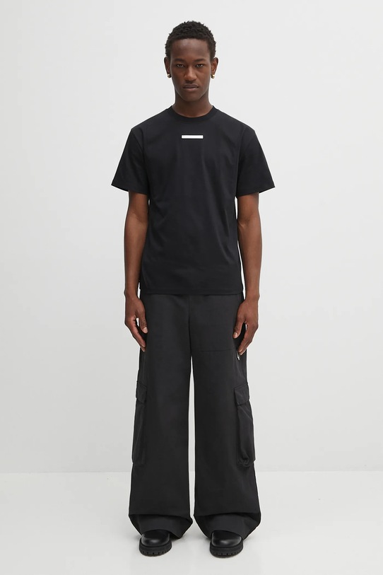 Bavlnené tričko Heliot Emil PREAW25.M.09.139.BLK01 čierna