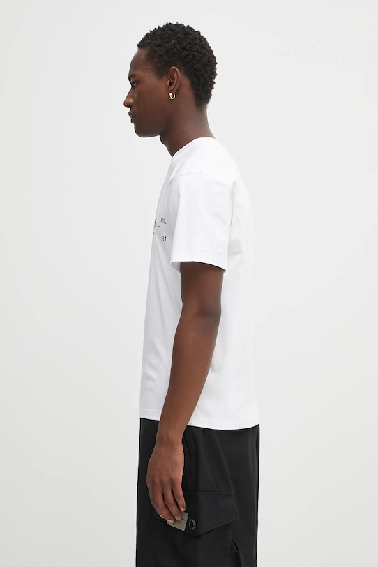 Heliot Emil tricou din bumbac PREAW25.M.09.141.WHT02 alb AW25