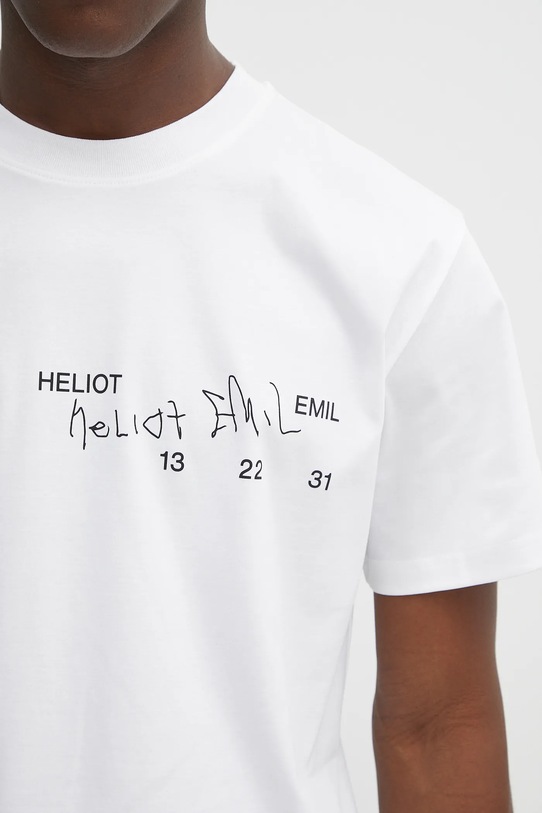 Heliot Emil t-shirt bawełniany biały PREAW25.M.09.141.WHT02